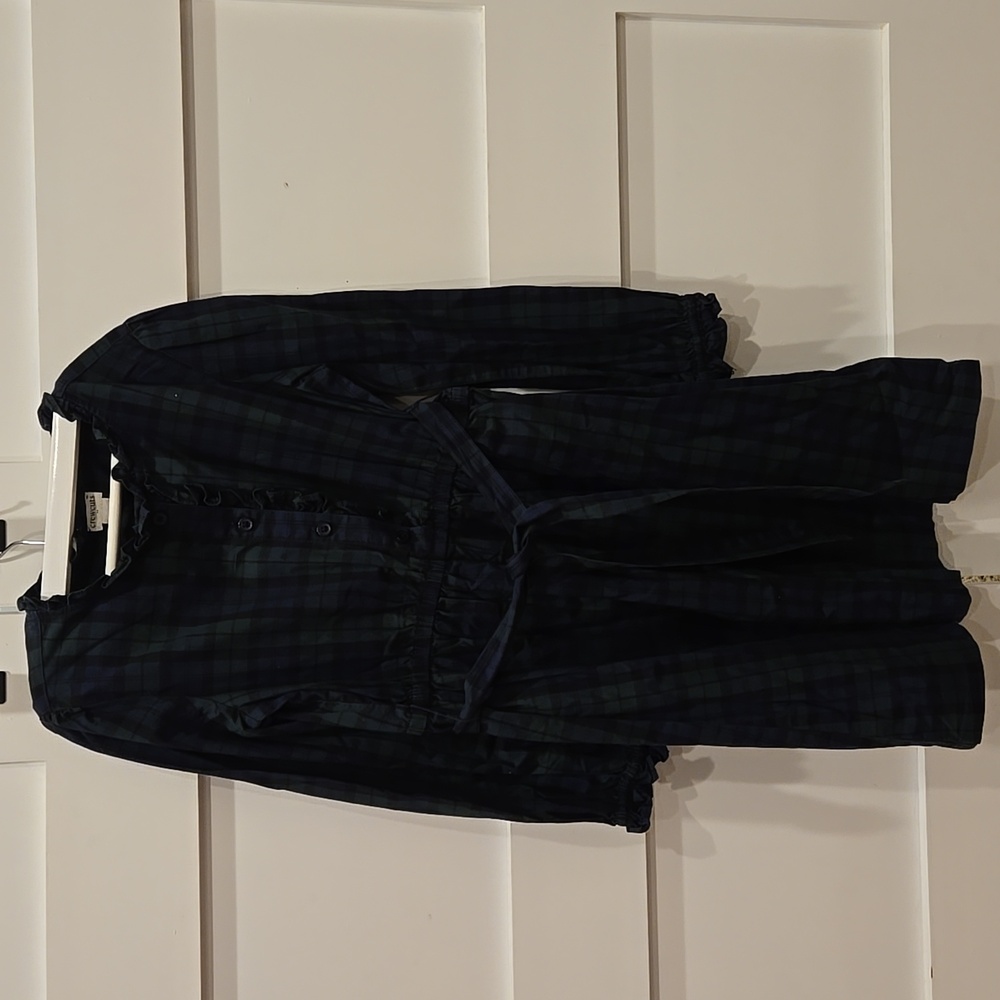 Crewcuts Navy and Green Plaid Dress